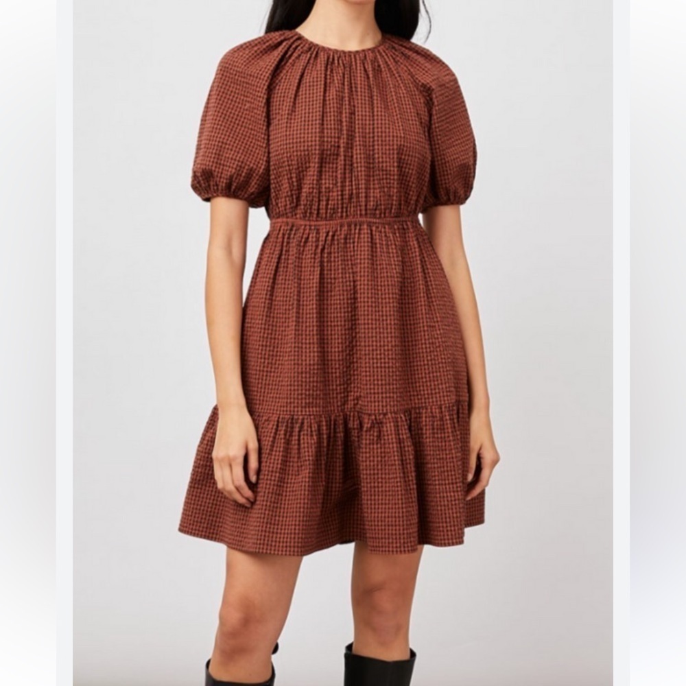 Rails Khloe Gingham Seersucker Mini Dress